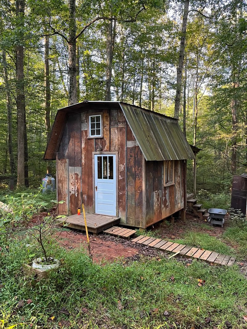 Mark's 12x12 tiny house built from 100% reclaimed materials